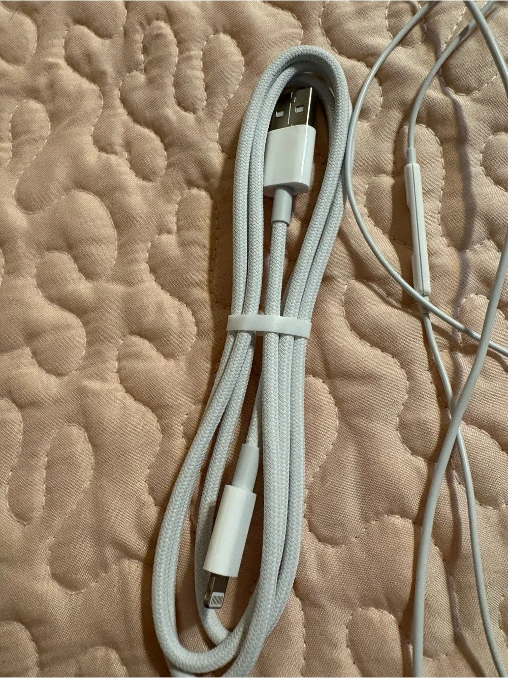 Apple White Lightning Earbuds and Multiple Lightning Adapters